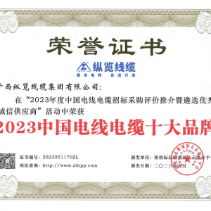 喜報！縱覽線纜集團榮獲“2023中國電線電纜十大品牌”等多個獎項